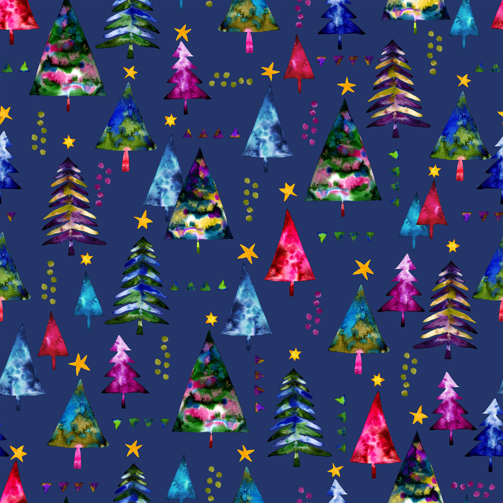 Blanket SherpaTrees Blue 130x160 BRIGHT