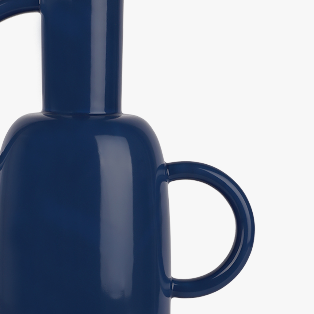 Vase with handles blue RHODES
