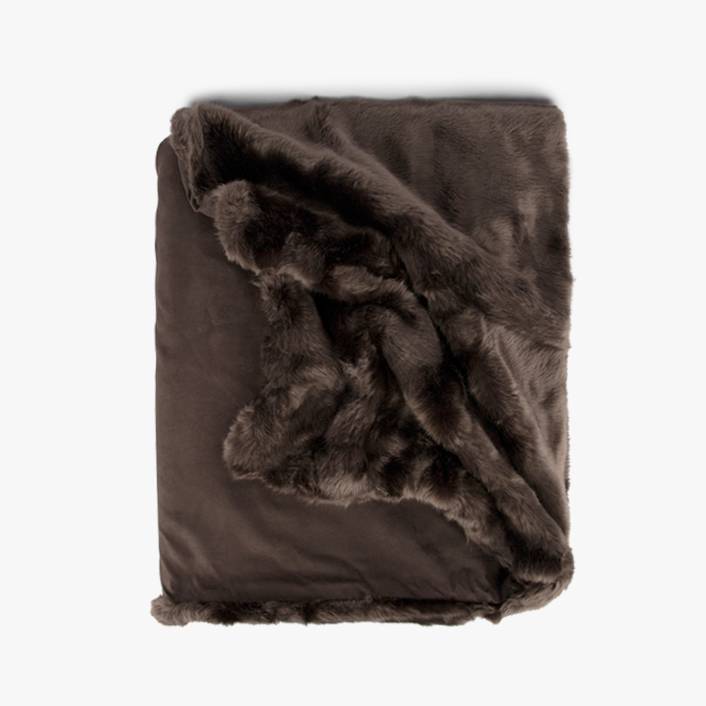 Blanket fur chestnut 145x170 cm ALASKA