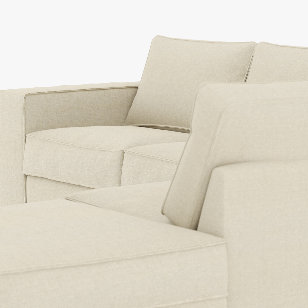 Corner sofa beige ROBERTS
