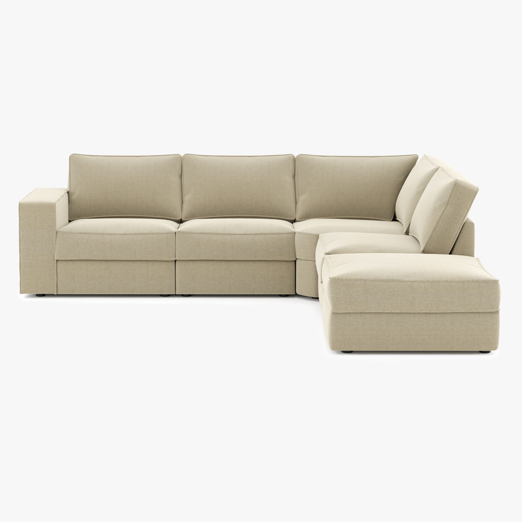 Corner sofa beige ROBERTS