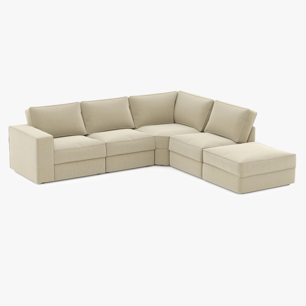 Corner sofa beige ROBERTS