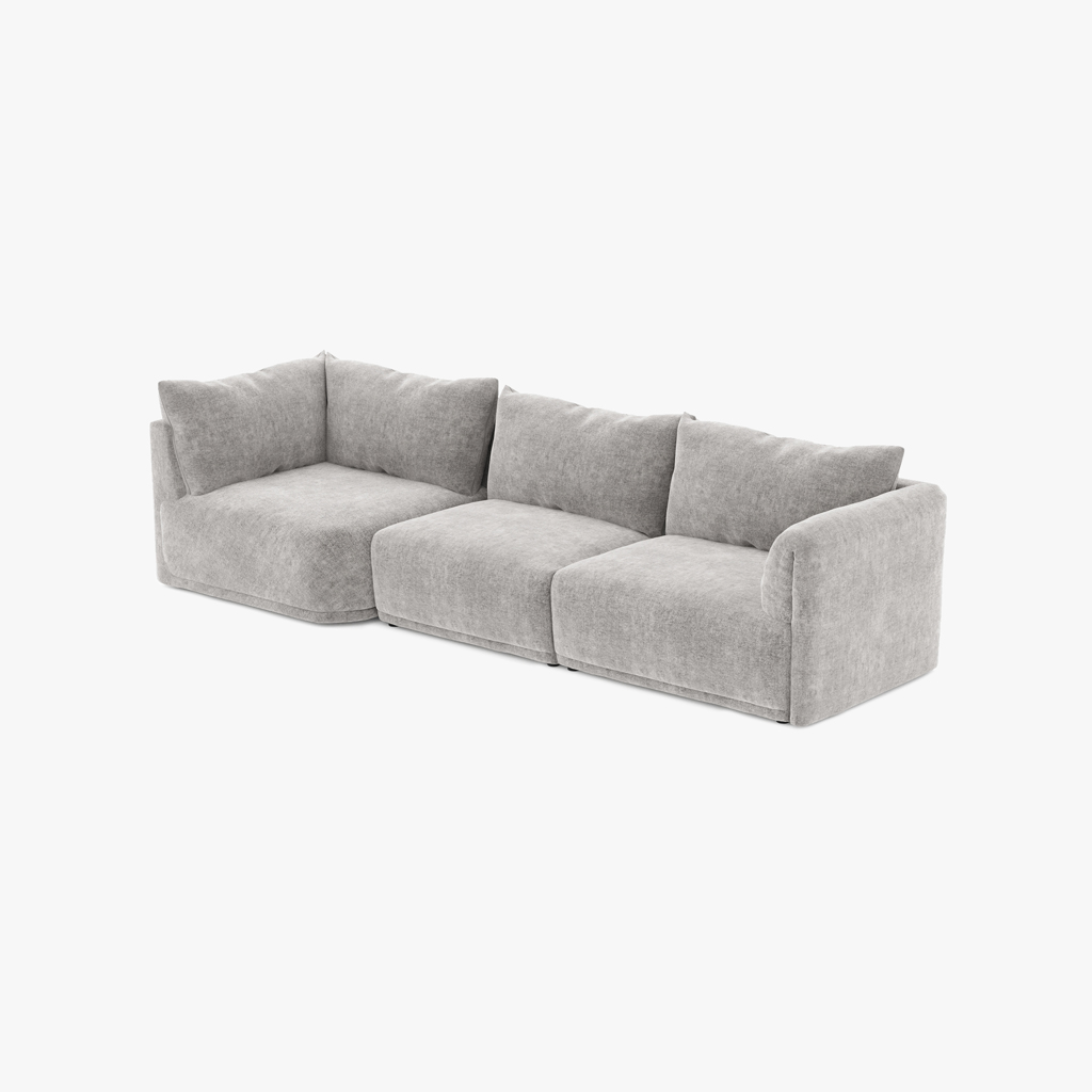 Sofa module corner grey COTILLARD