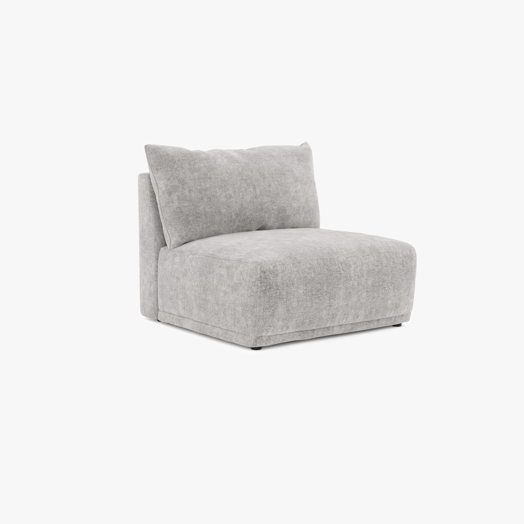 Sofa module without armrest grey COTILLARD