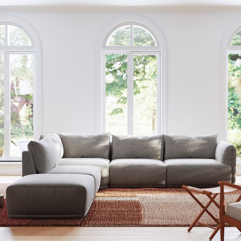 Sofa module armrest right grey COTILLARD