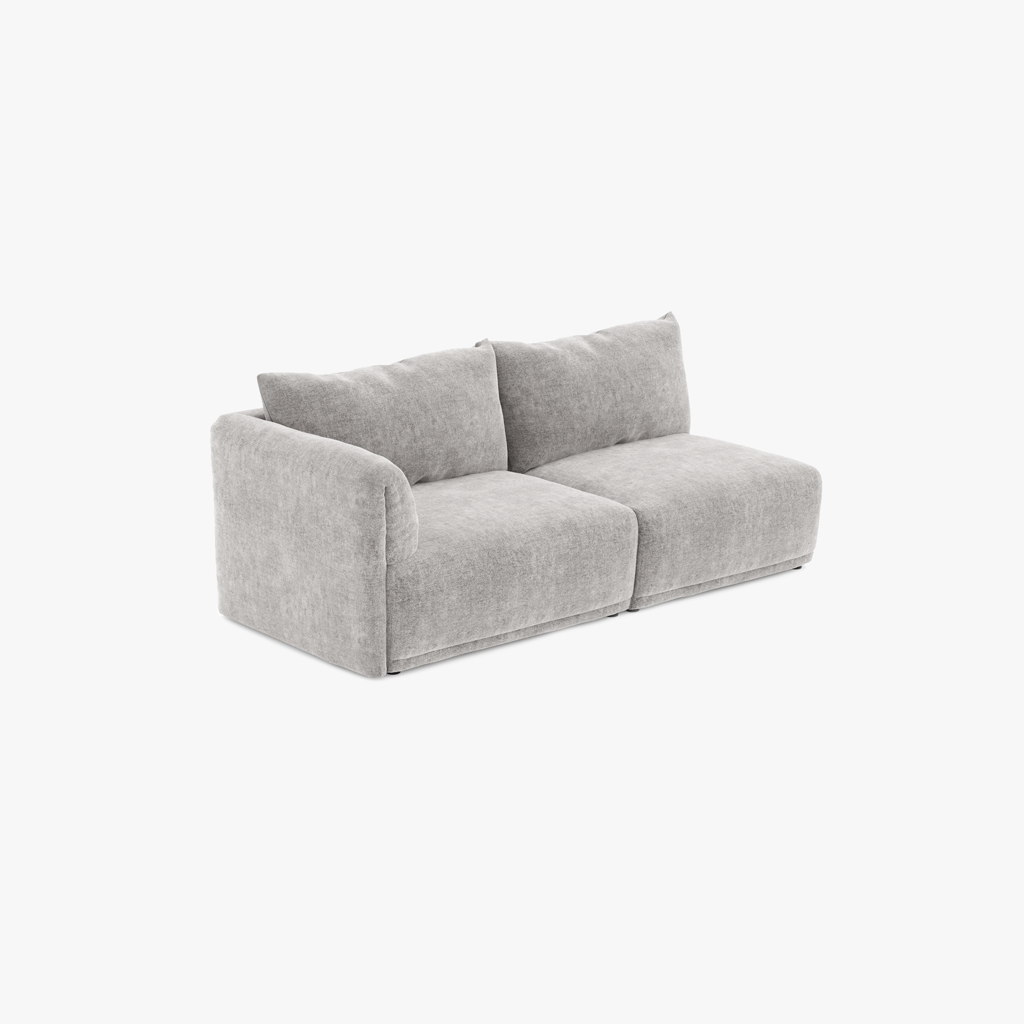 Sofa module without armrest grey COTILLARD