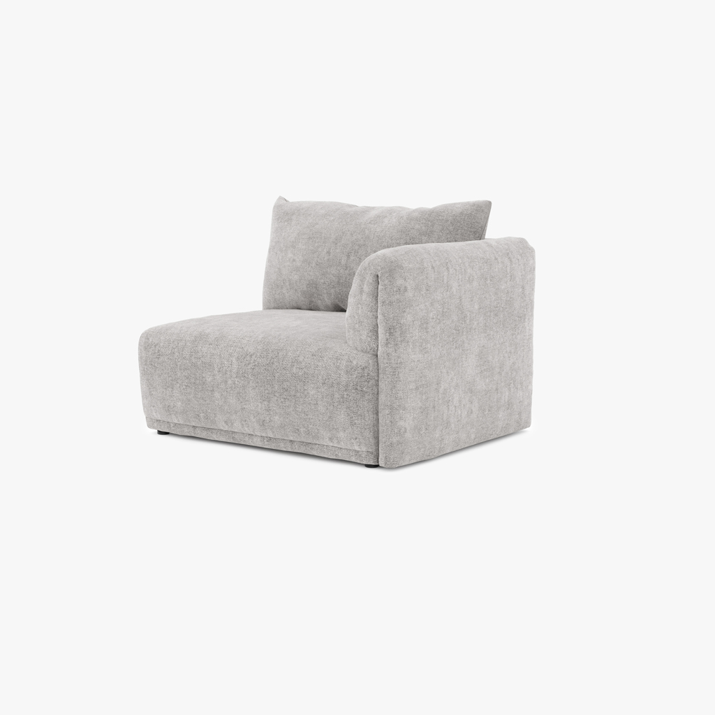 Sofa module armrest right grey COTILLARD