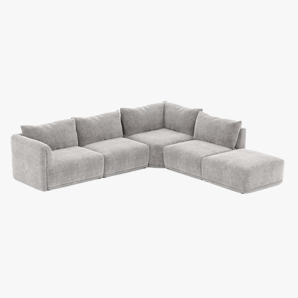 Sofa module pouf grey COTILLARD