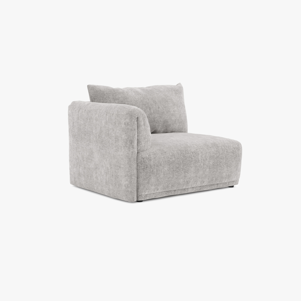 Sofa module armrest left grey COTILLARD