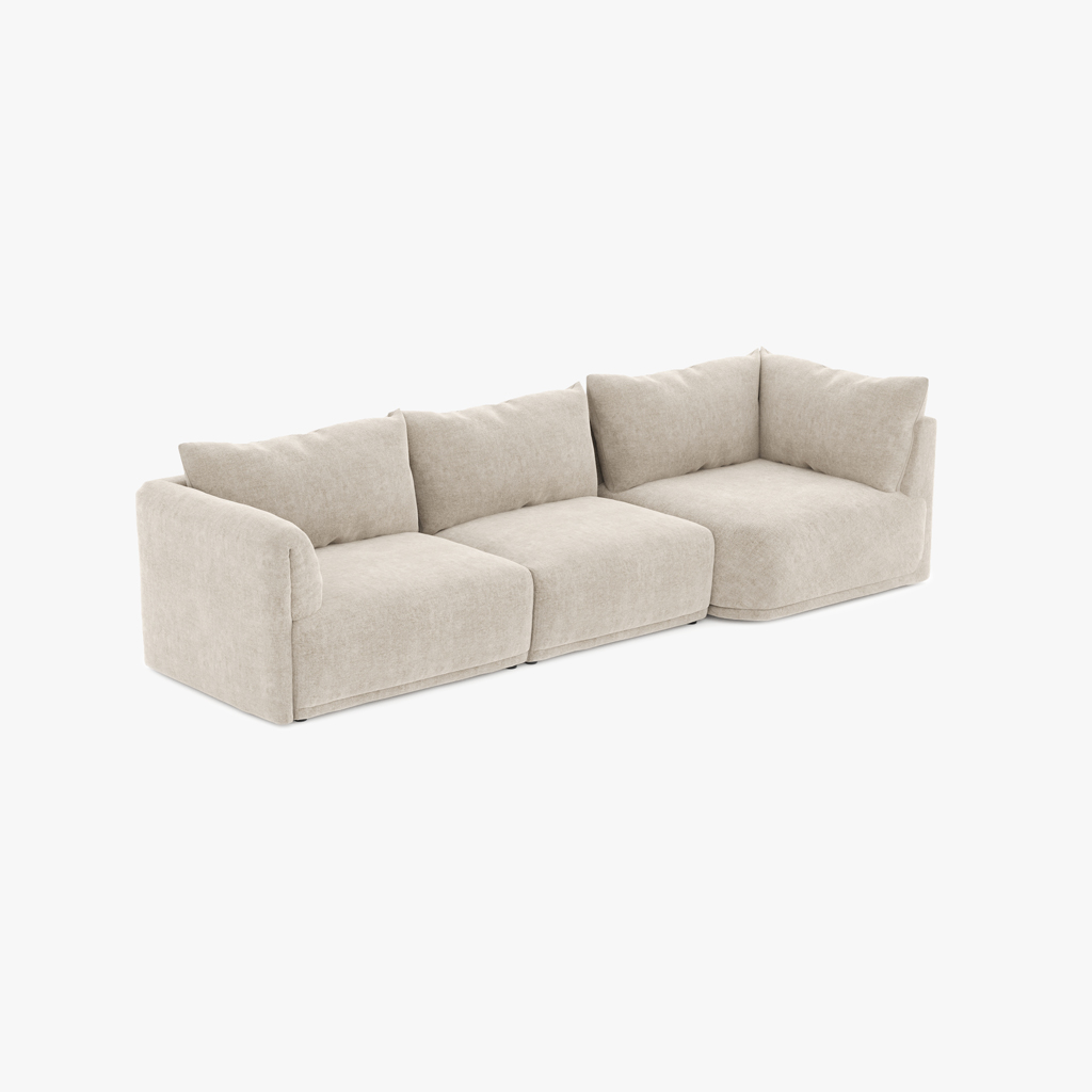 Sofa module corner beige COTILLARD