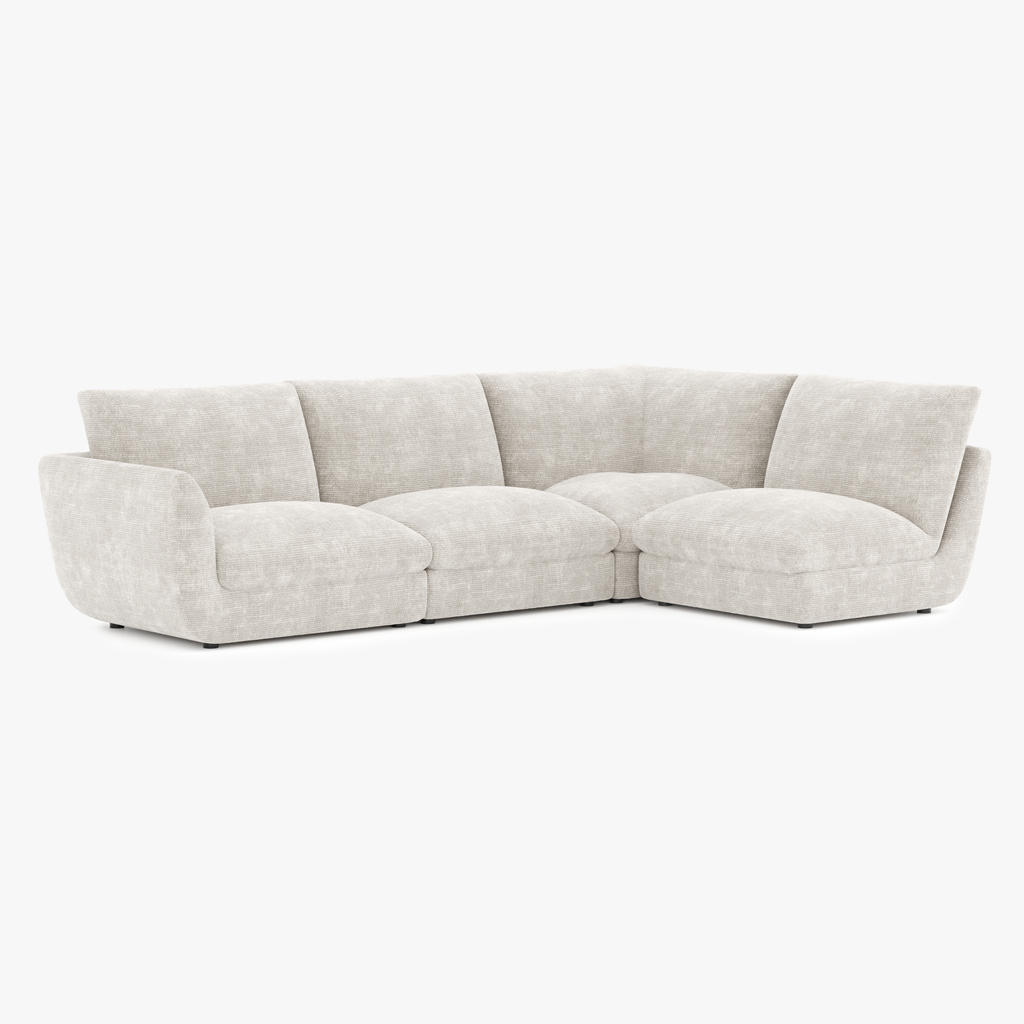 Sofa module without armrest beige DICAPRIO