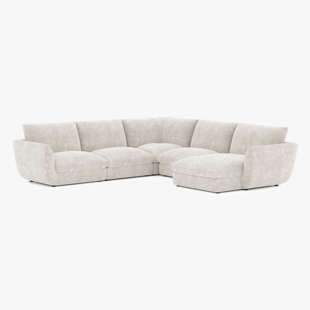 Sofa module without armrest beige DICAPRIO