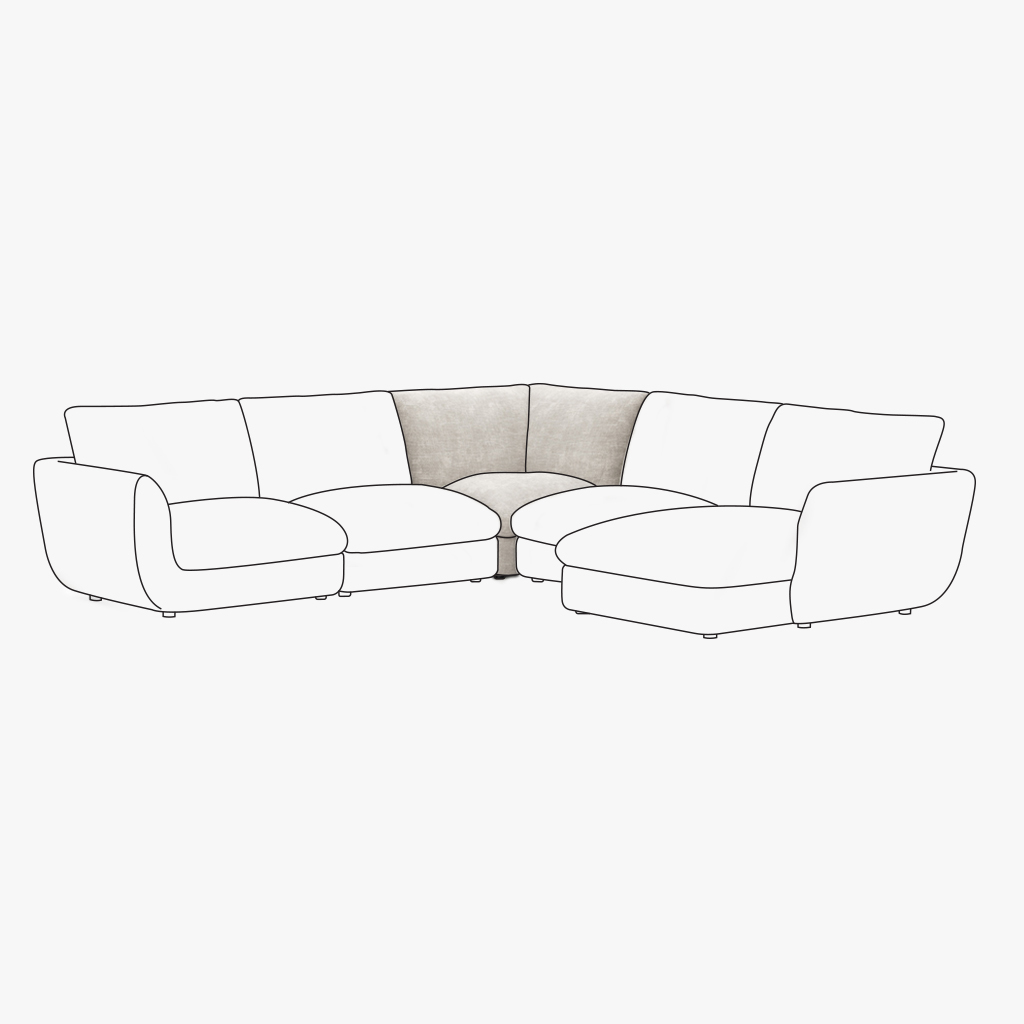 Sofa module corner beige DICAPRIO