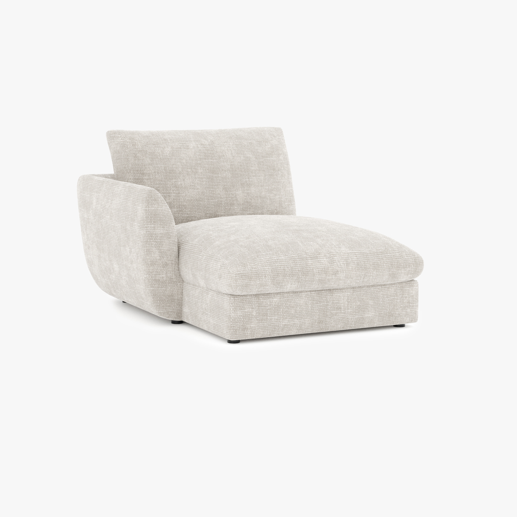 Sofa chaise longue module armrest left beige DICAPRIO