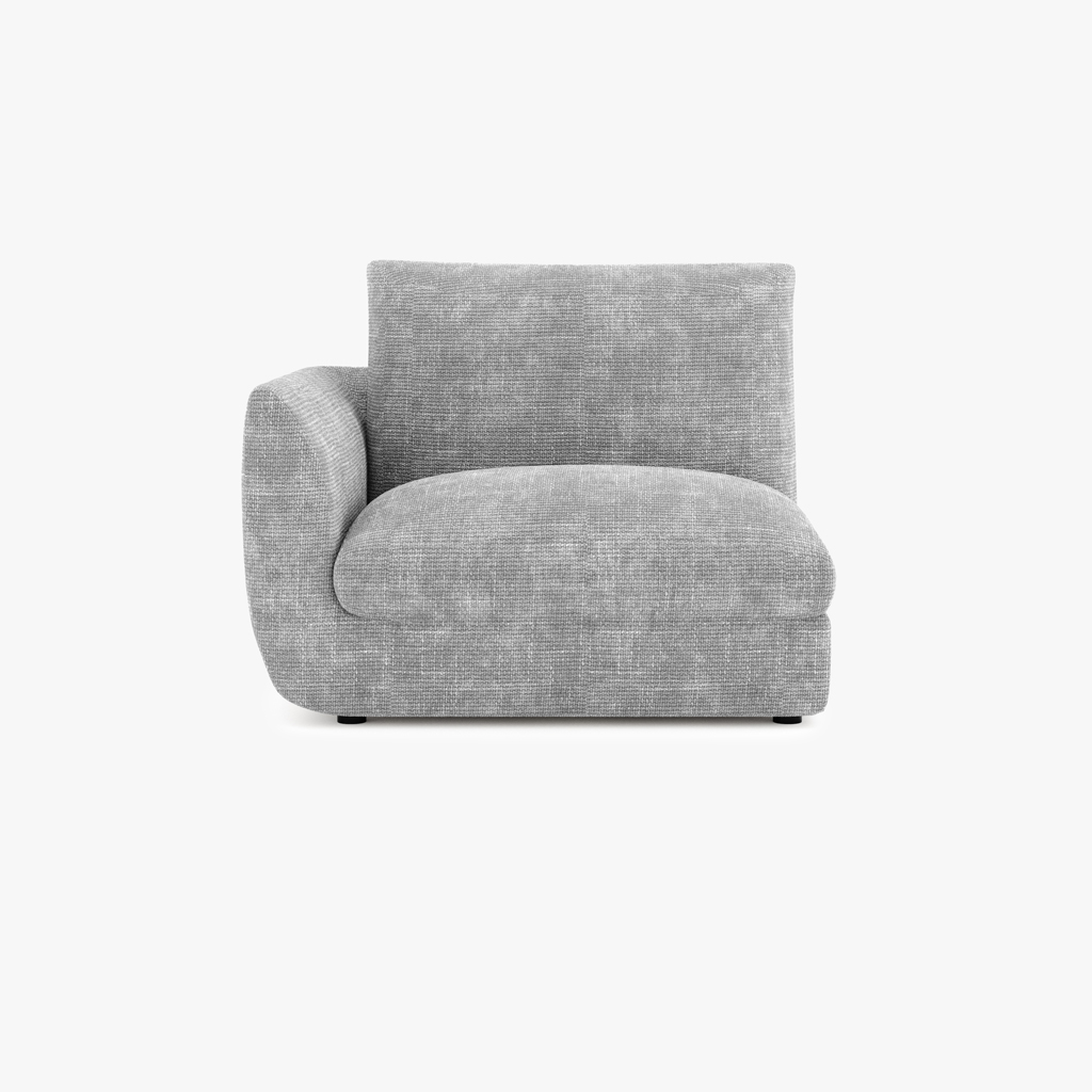 Sofa module armrest left grey DICAPRIO