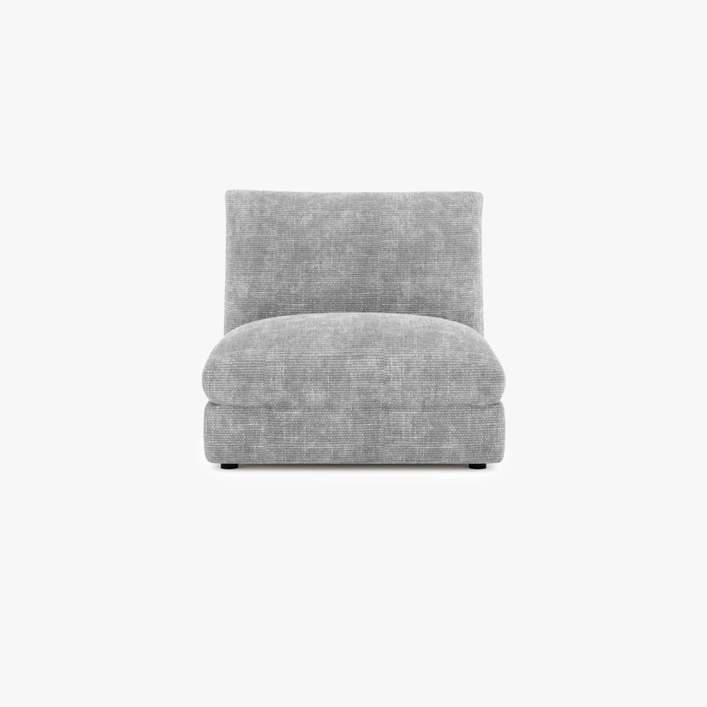 Sofa module without armrest grey DICAPRIO