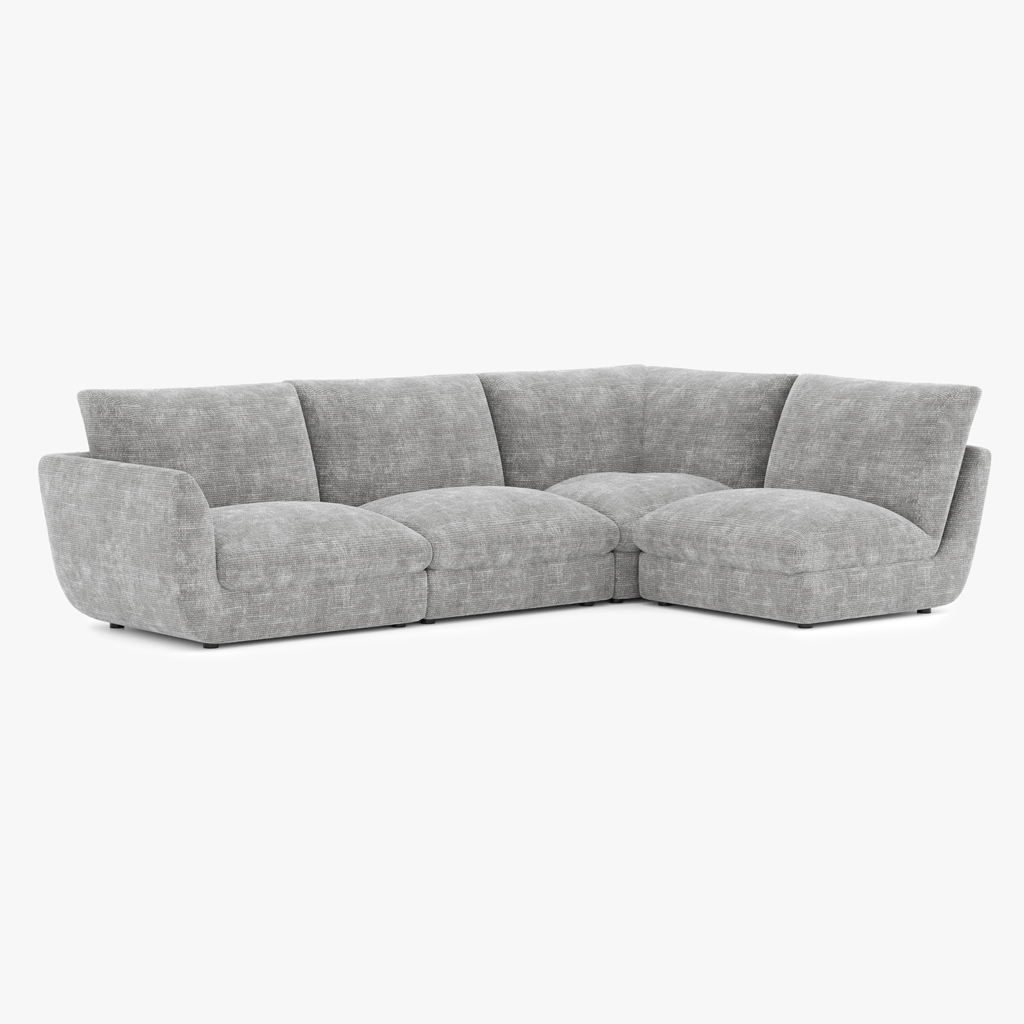 Modular sofa grey (4 modules) DICAPRIO