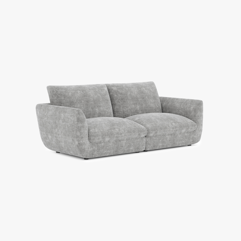 Modular sofa grey (2 modules) DICAPRIO
