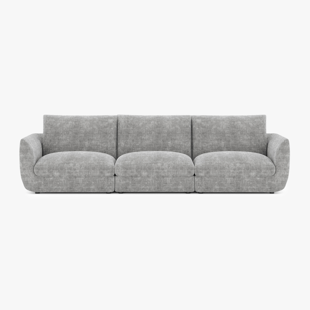 Modular sofa grey (3 modules) DICAPRIO