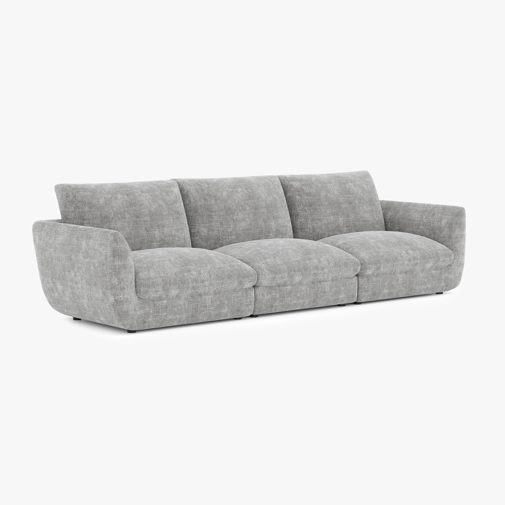 Modular sofa grey (3 modules) DICAPRIO