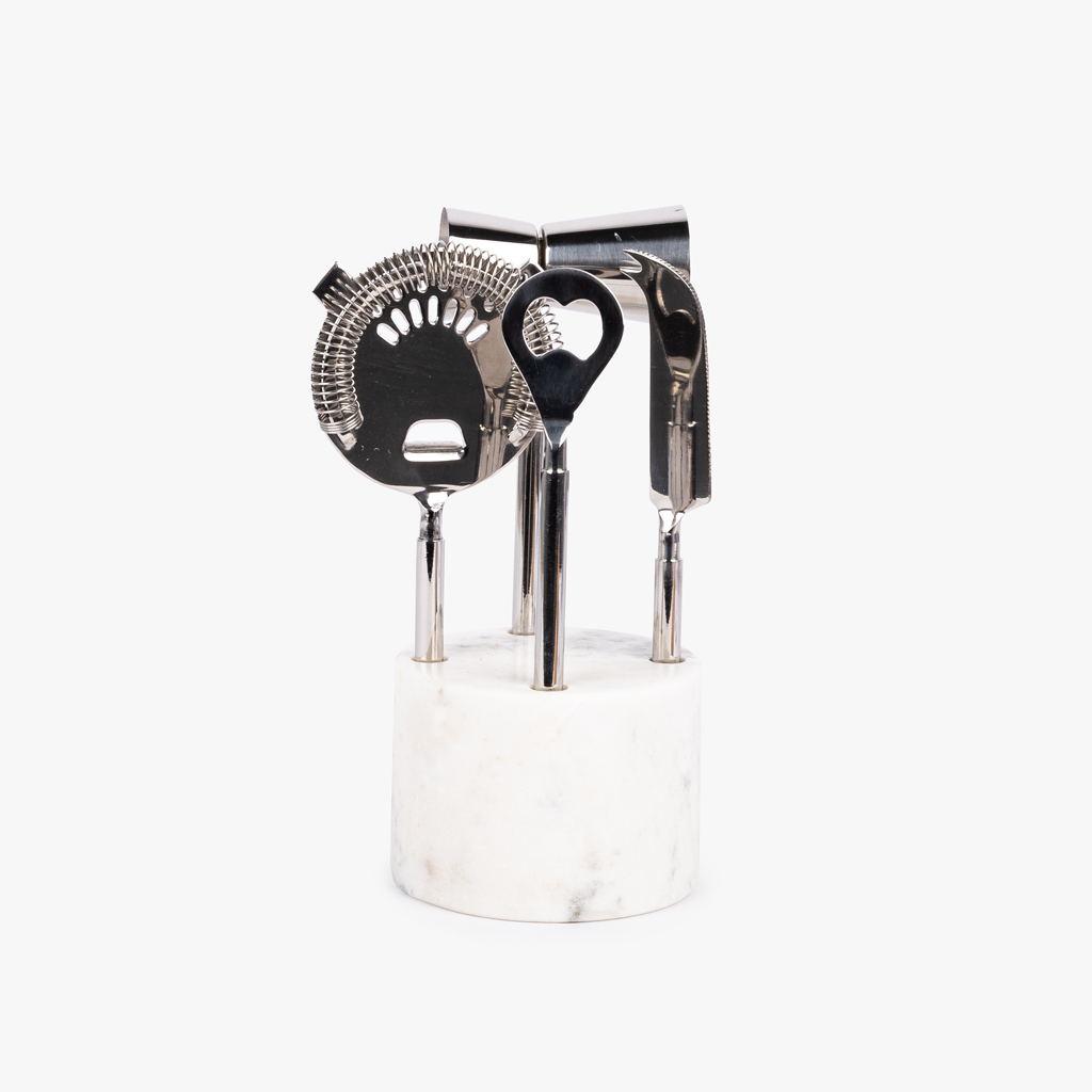 White round bar set MARBLE
