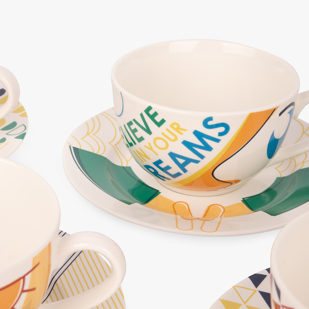 6 Tea Cups RISE UP 