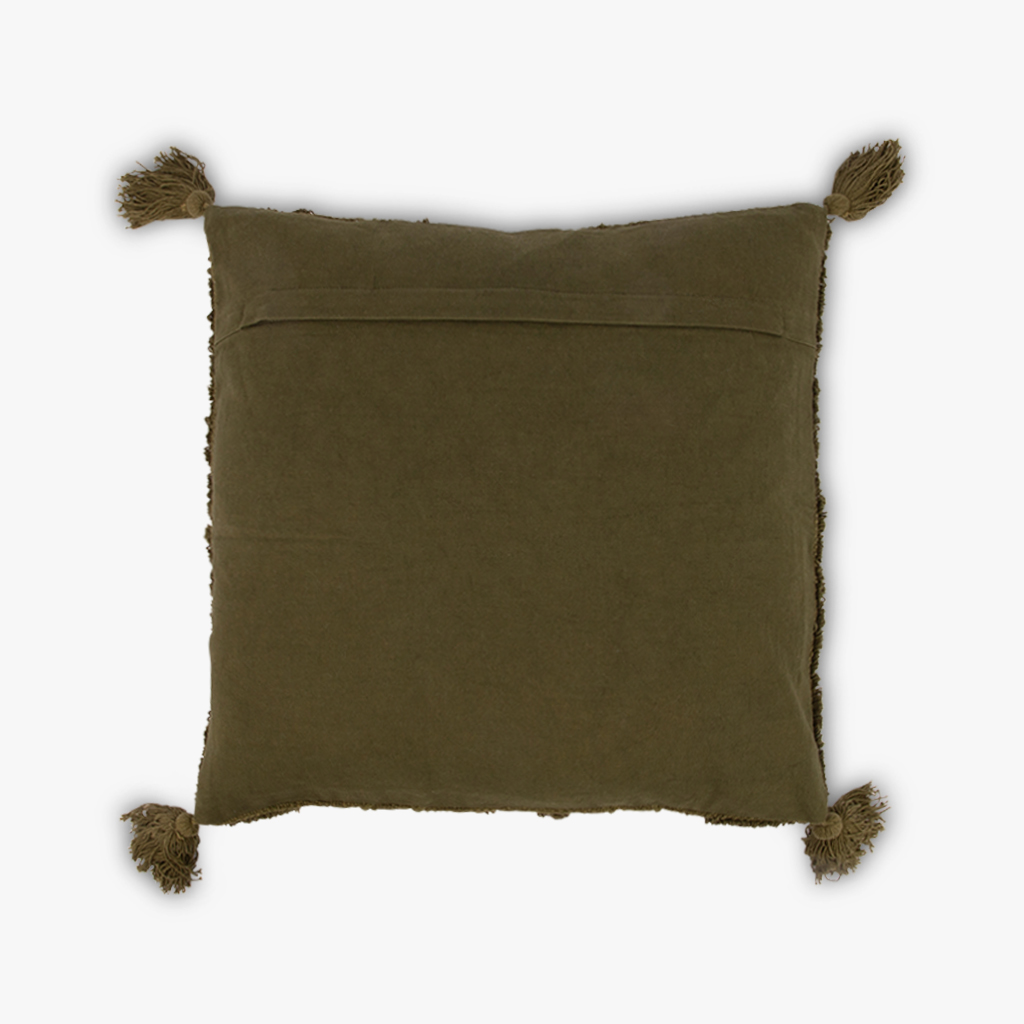 Cushion cover cotton zigzag green 45x45cm ZAIRE