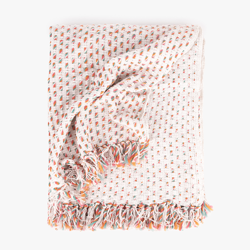 Blanket cotton/polyester multicolor 130x170cm RUBY