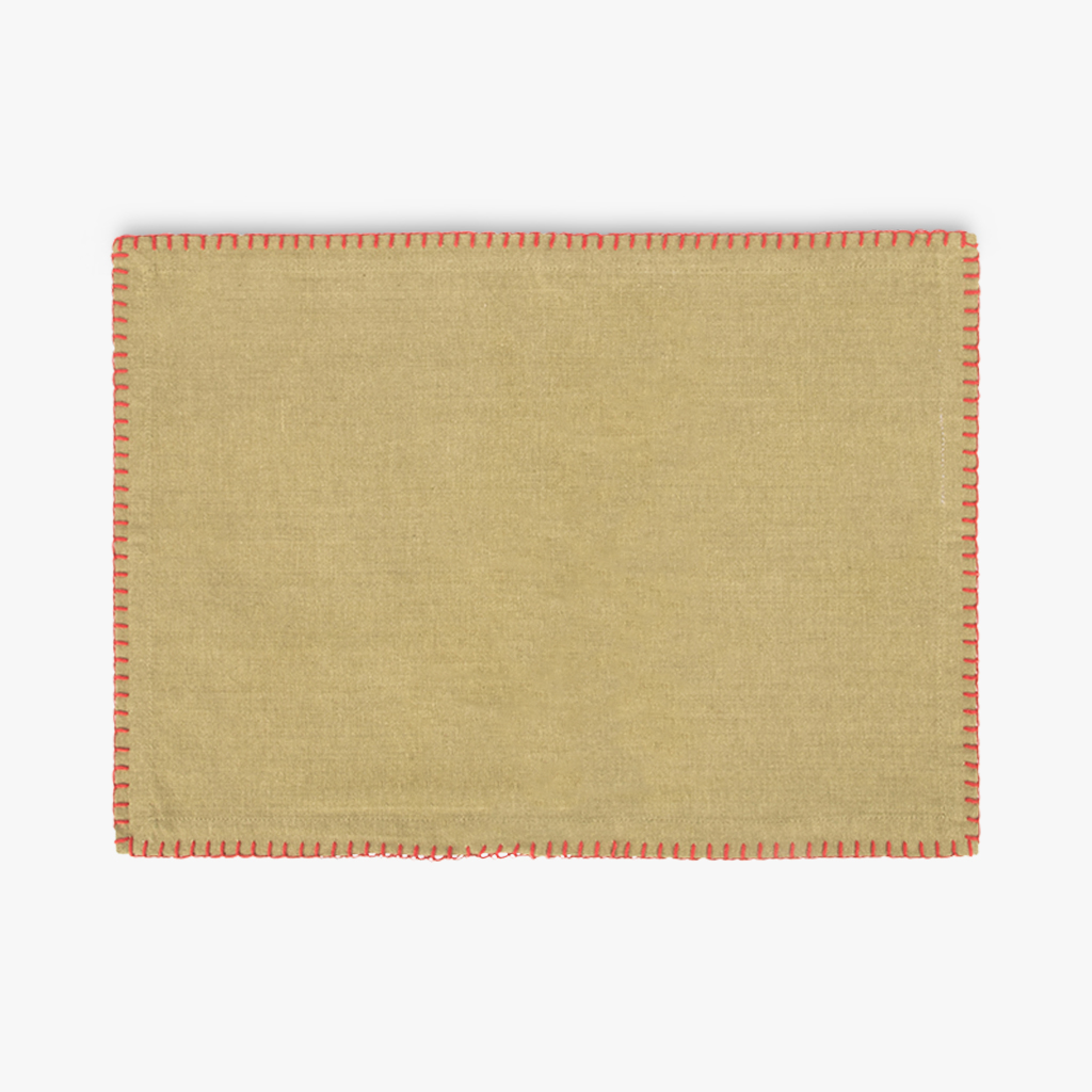 Placemat cotton green/red 35x50cm BARCELONETA 