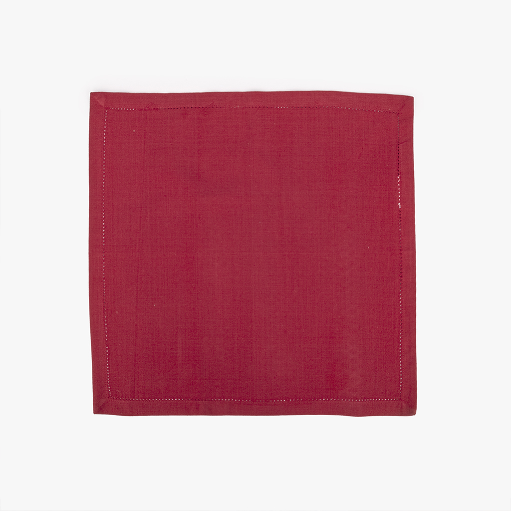 Napkin red  (set 2) BARCELONETA