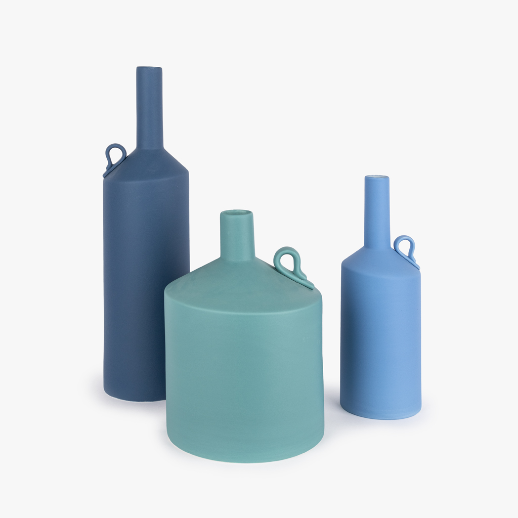 Vase dark blue XANTHI