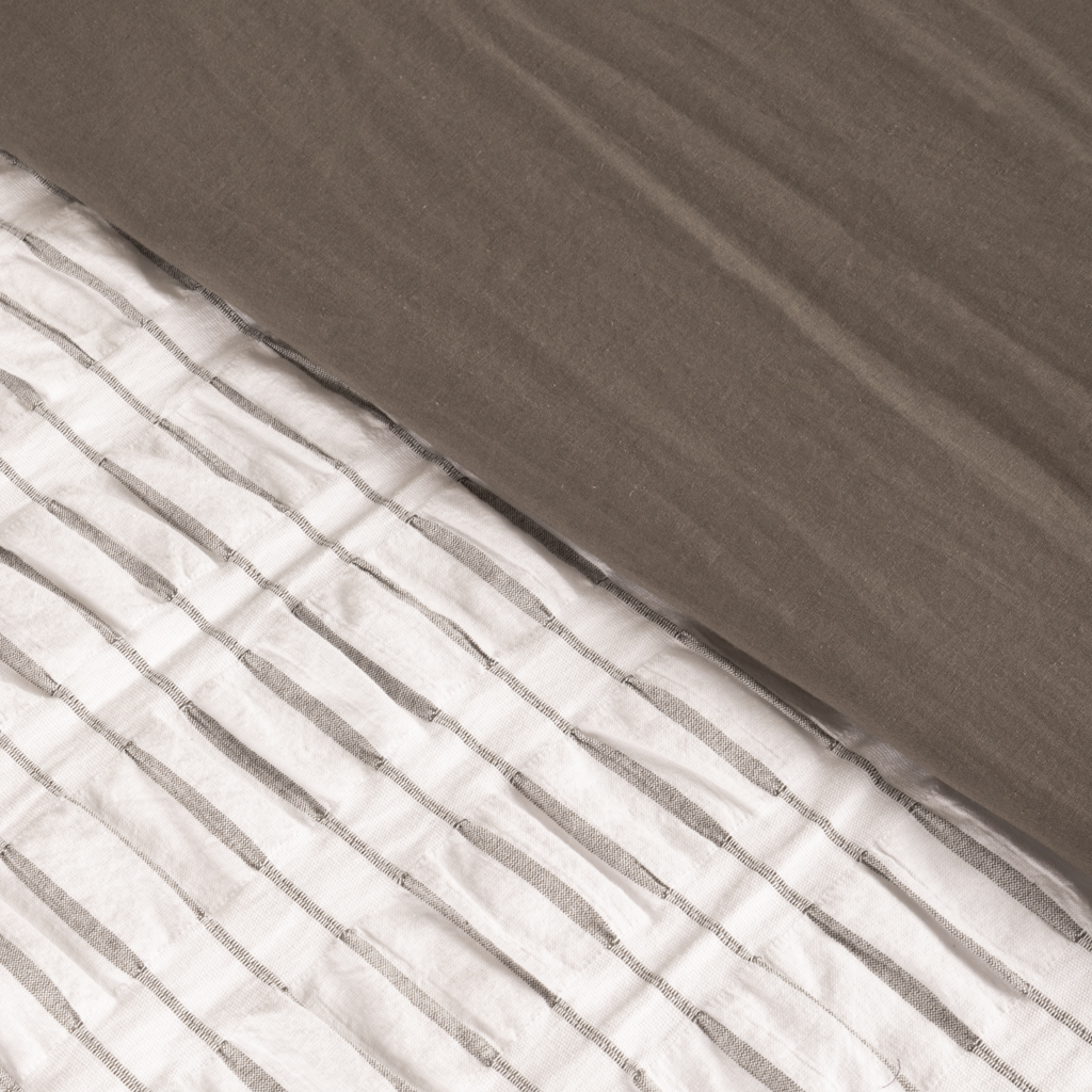 Capa edredão branco/preto - Cama 140/160 (240x220cm) CARPI