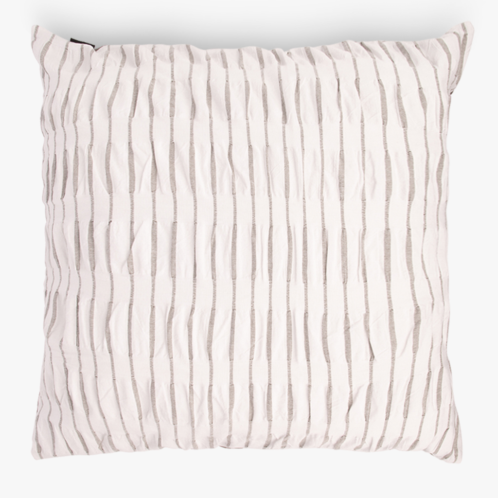 Fronha de algodão riscas branco/preto 65x65cm CARPI