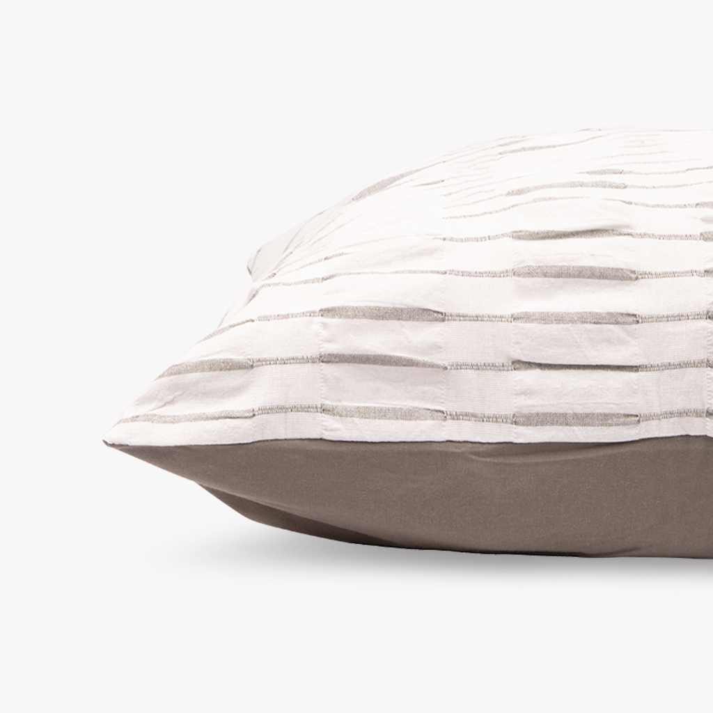 Fronha de algodão riscas branco/preto 65x65cm CARPI