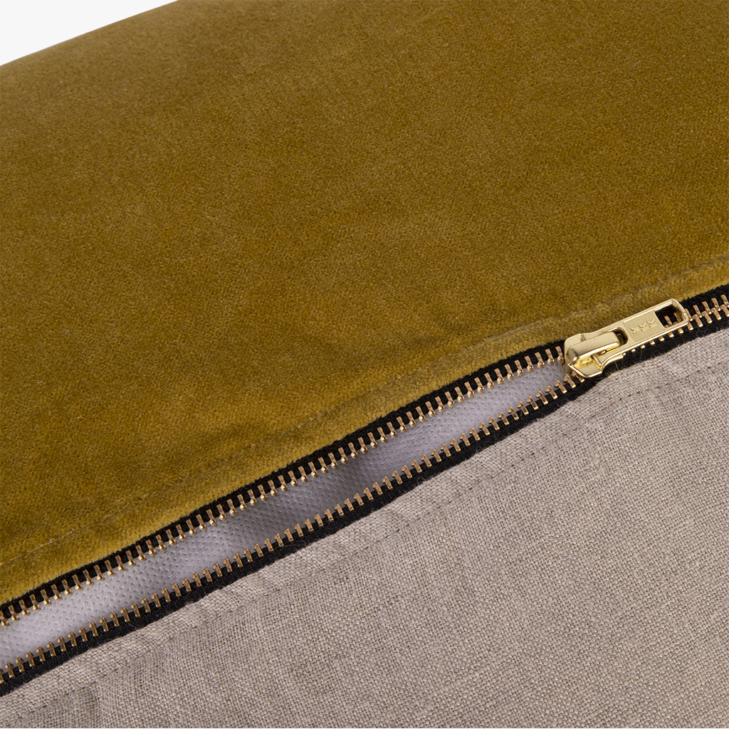 Cushion Cover Loft with Zip Natural and Mustard 45x45 cm