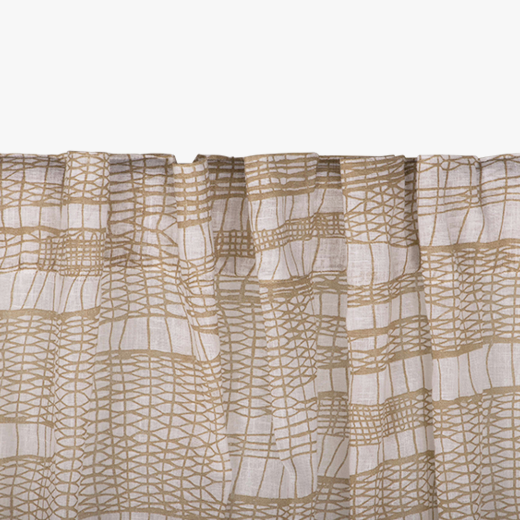 Curtain Natural/Mustard 140x270