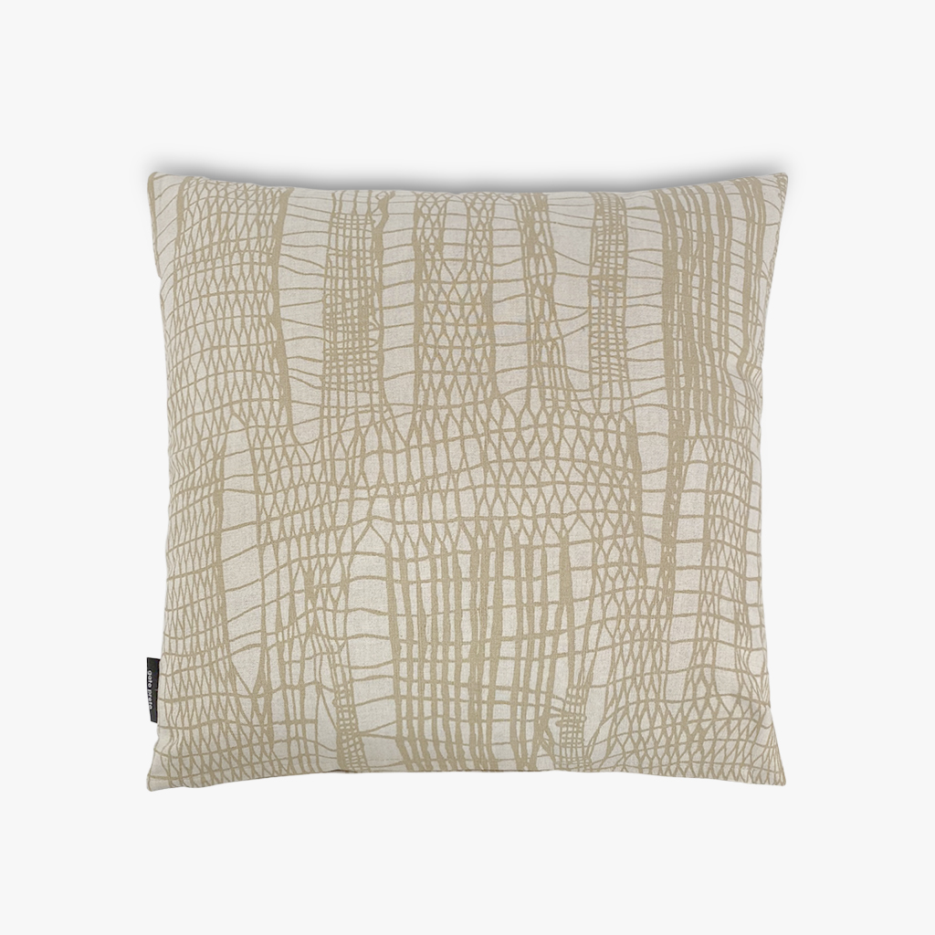 Cushion cover natural and mustard 45x45 cm TIRANA