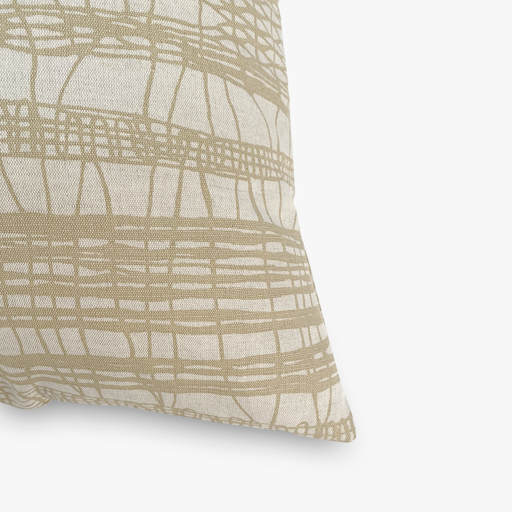 Cushion cover natural and mustard 45x45 cm TIRANA