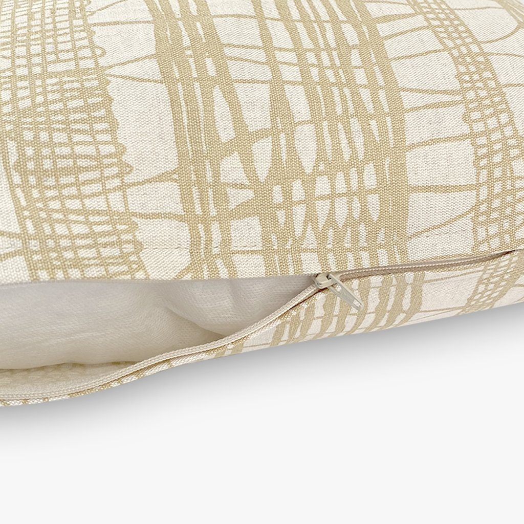 Cushion cover natural and mustard 45x45 cm TIRANA