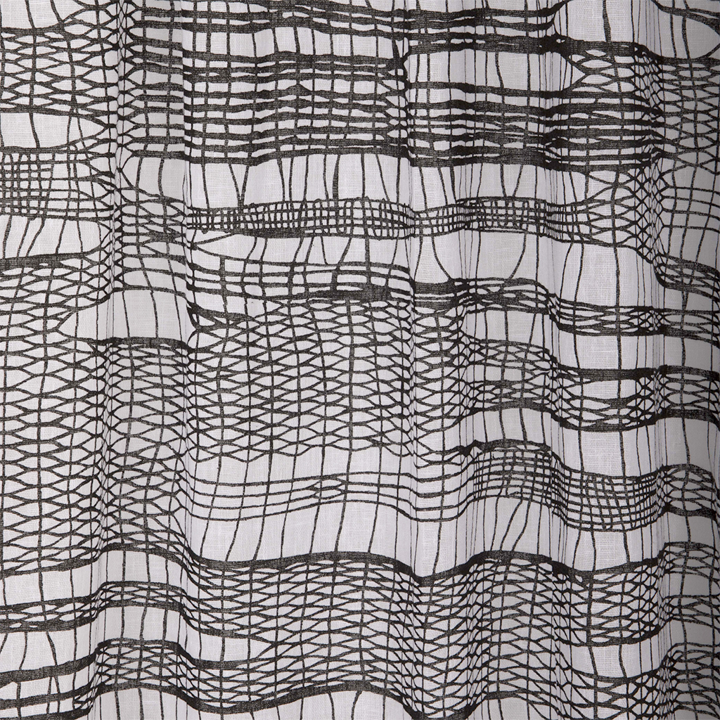 Curtain white and black 140x270cm ATOL