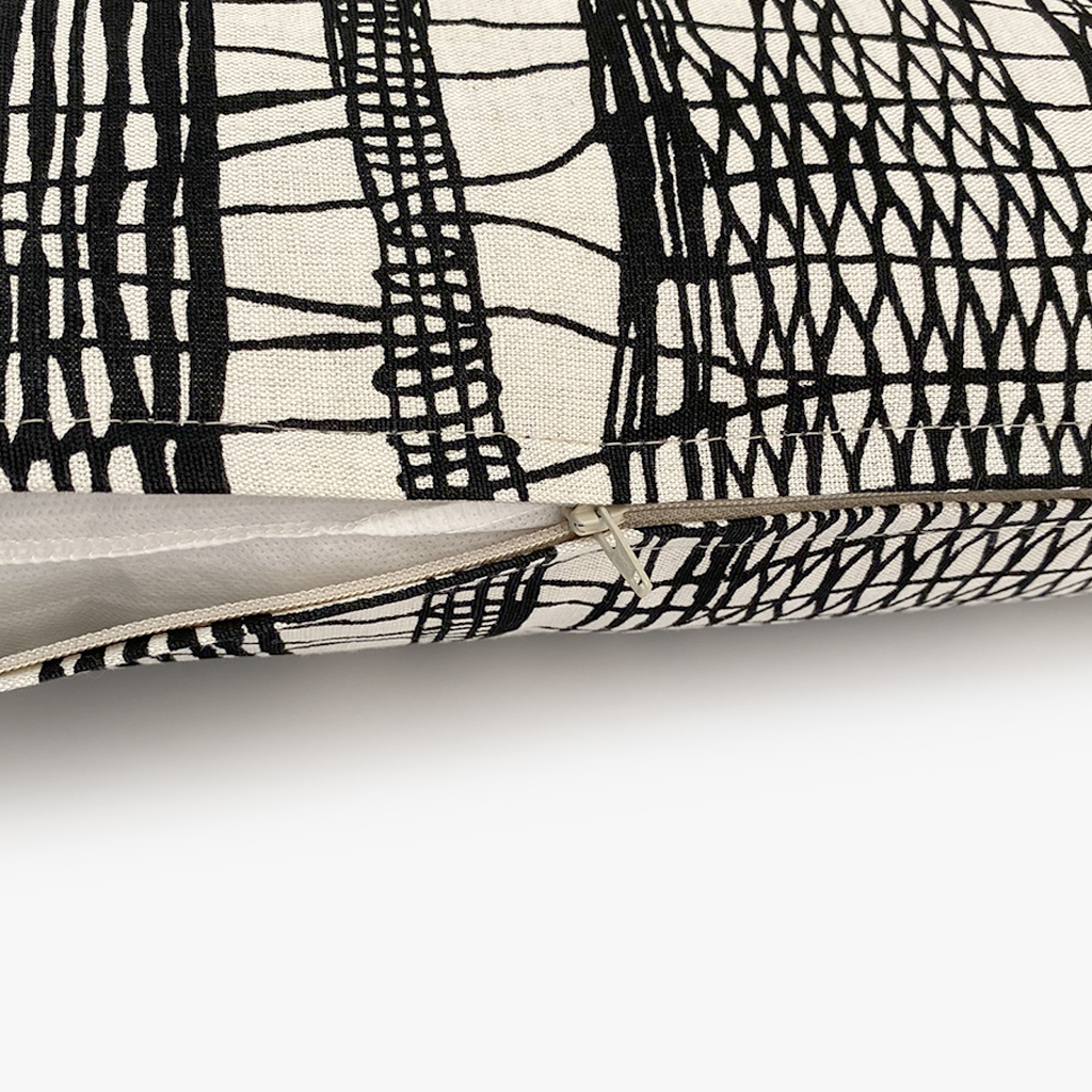 Cushion cover natural and black 45x45 cm TIRANA