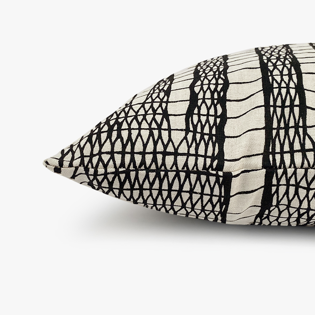 Cushion cover natural and black 45x45 cm TIRANA