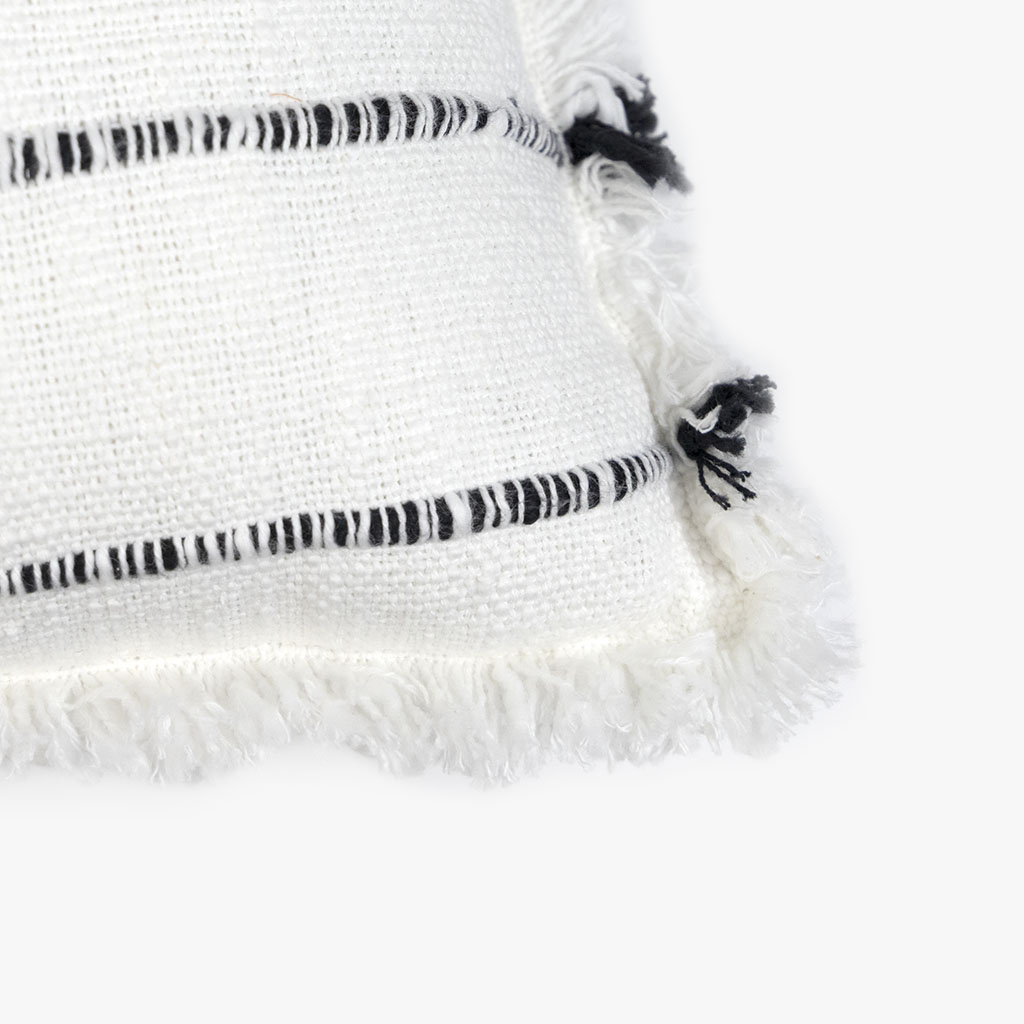Cushion cover stripes black 30x50 cm SOFT