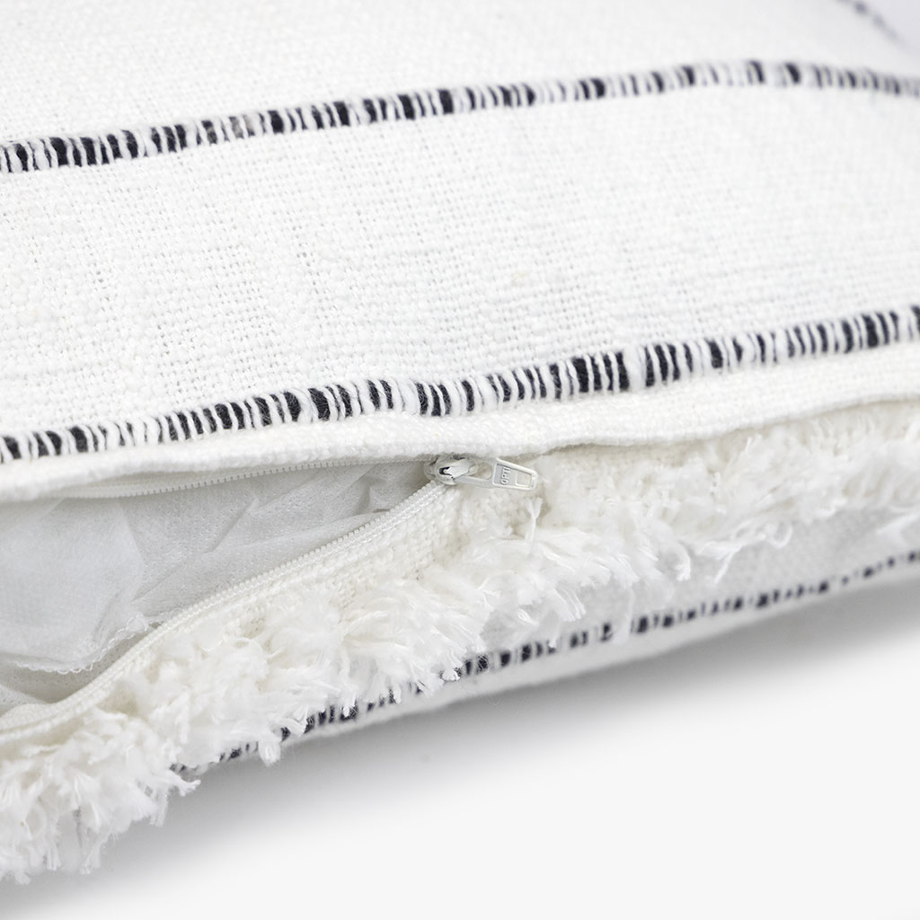Cushion cover stripes black 30x50 cm SOFT