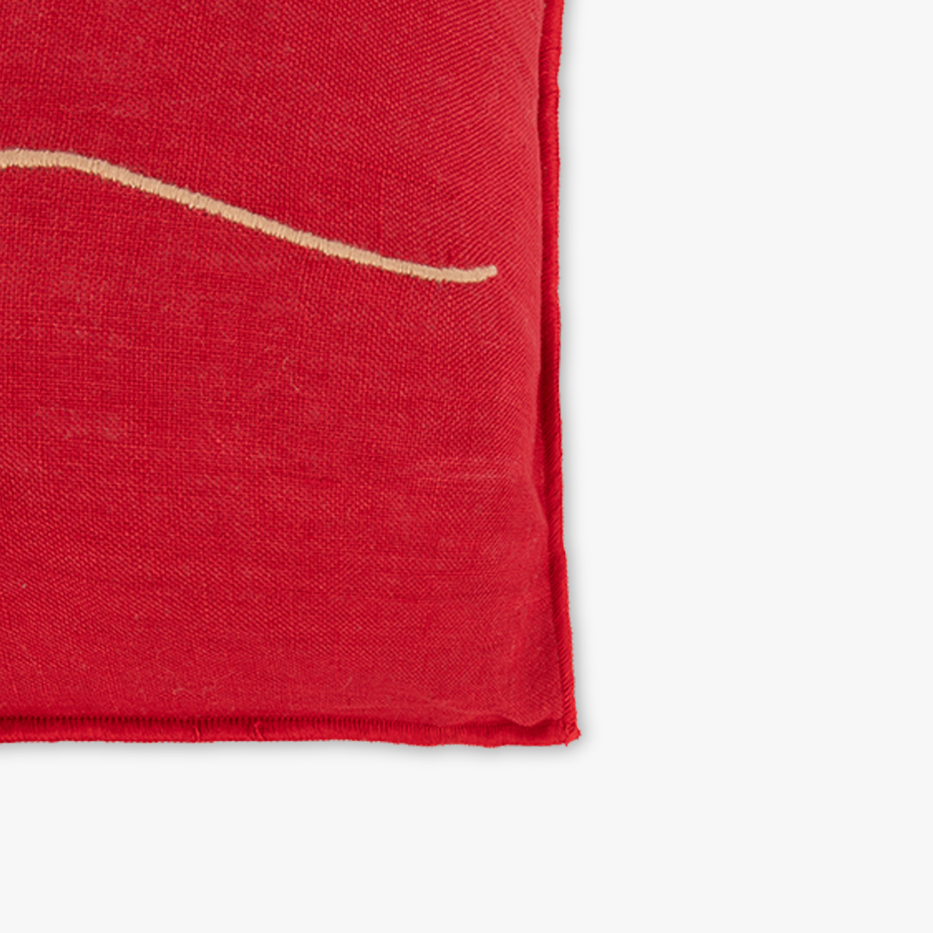 Cushion Cover Hope Red Linen 30x50 CRAFT