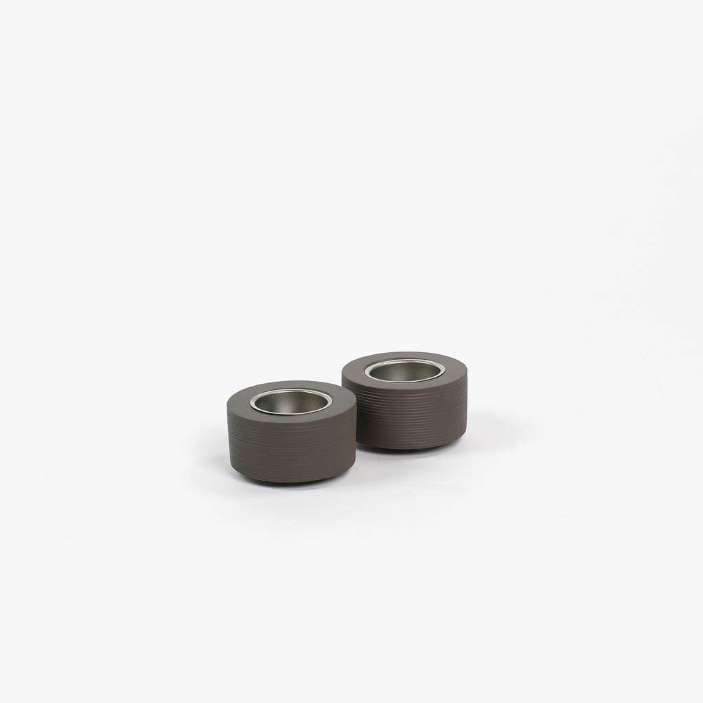 Candle holder brown (set 2) LANZAROTE