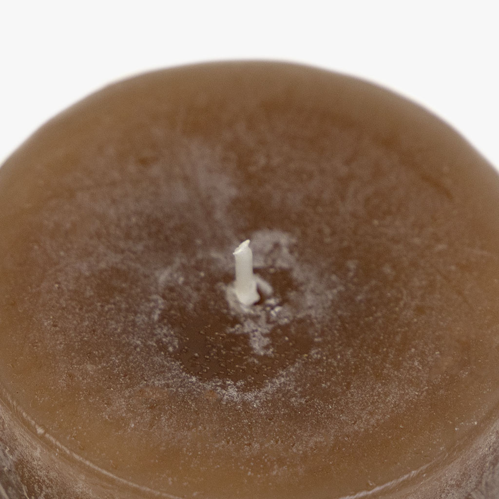 Candle brown 7x7.5 cm
