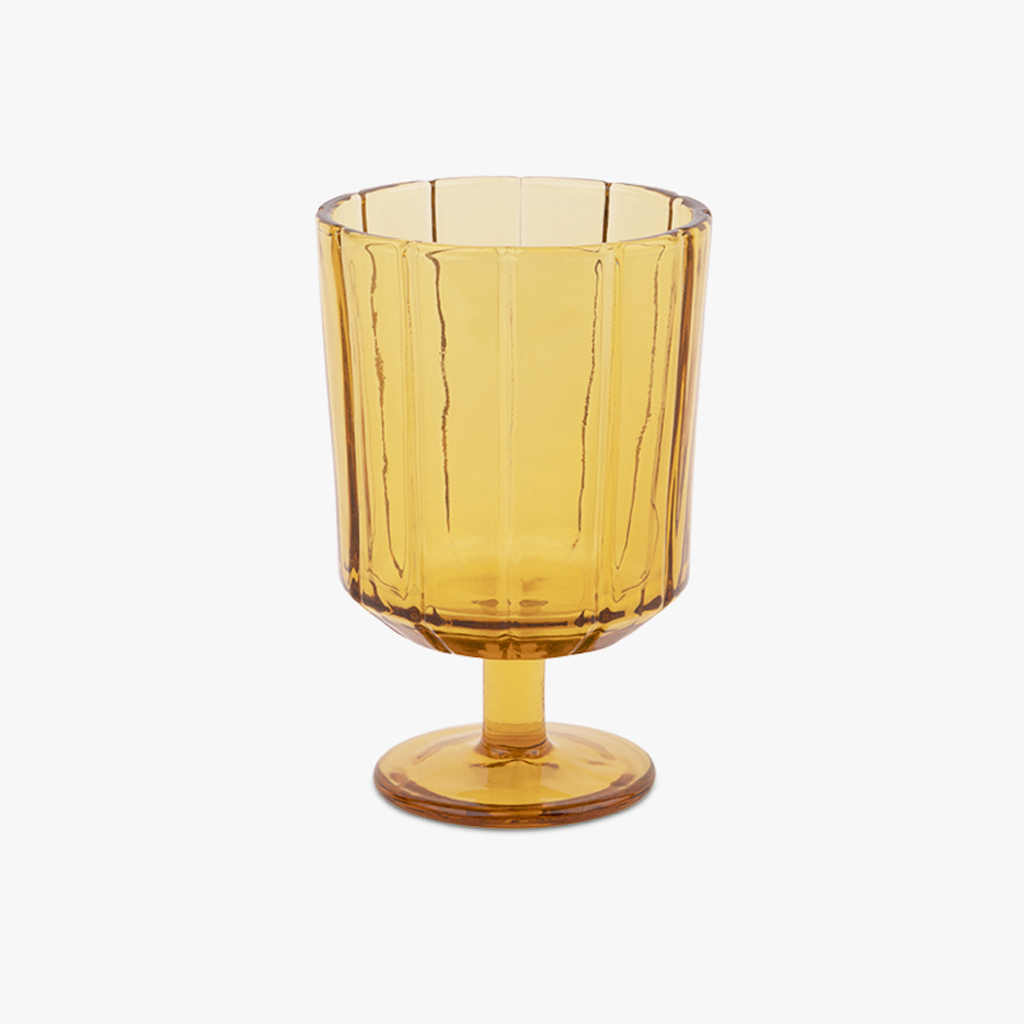 Tall footed glass mustard d8cm GROOVY