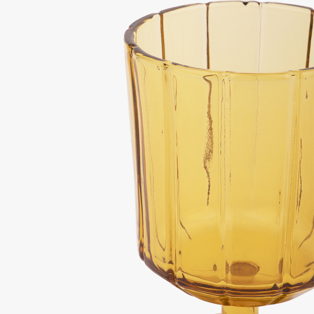 Tall footed glass mustard d8cm GROOVY