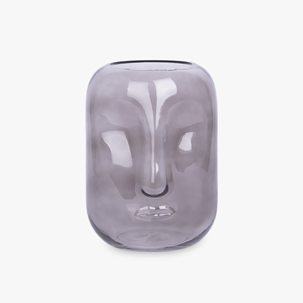 Vase face gray 18x25 cm SIMPLY